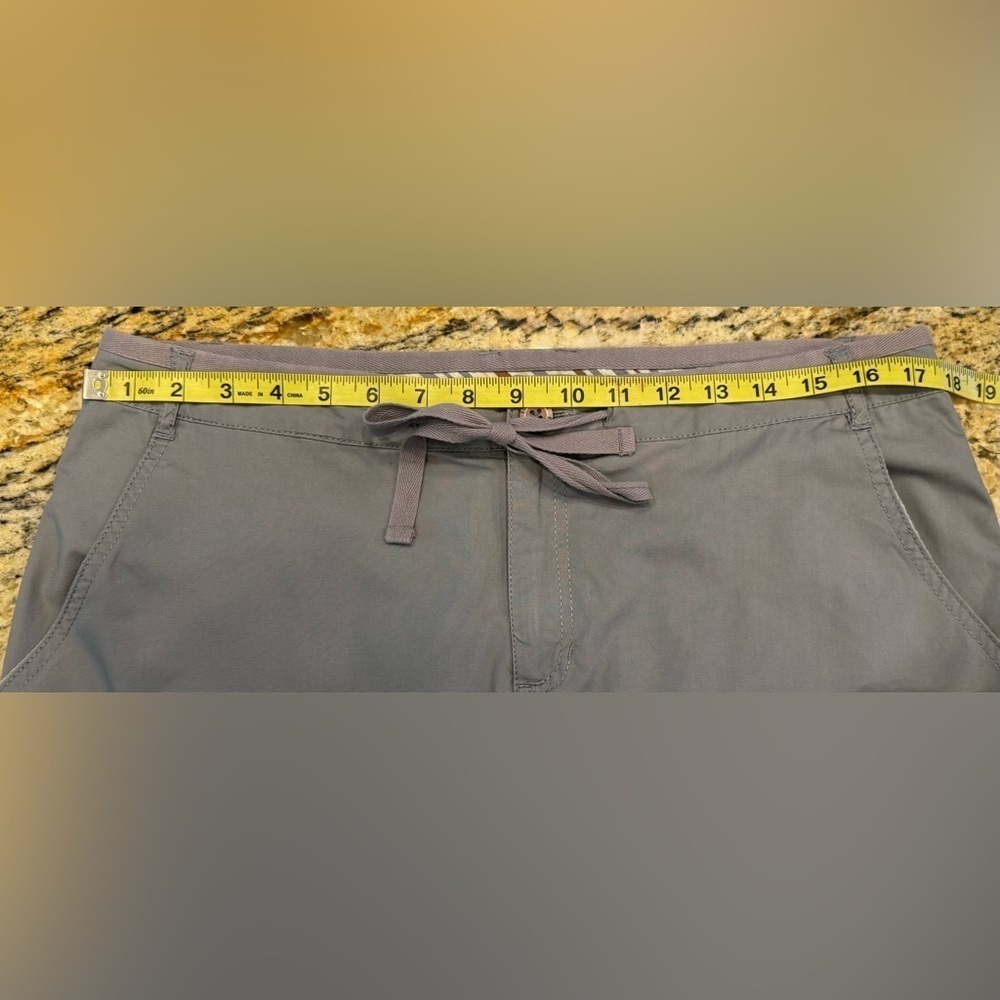 Eddie Bauer Skirt Women’s Size 10 Gray Mini A Line Button Pockets Drawstring - Picture 7 of 8